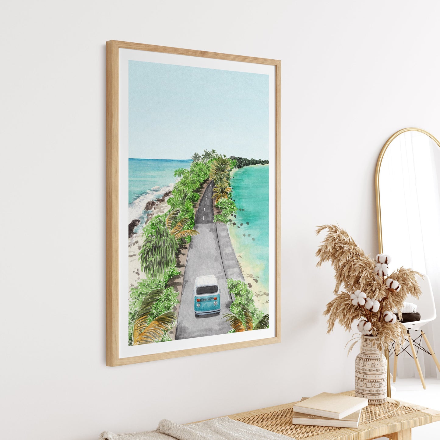 Tuvalu watercolor wall art - Norrskenart