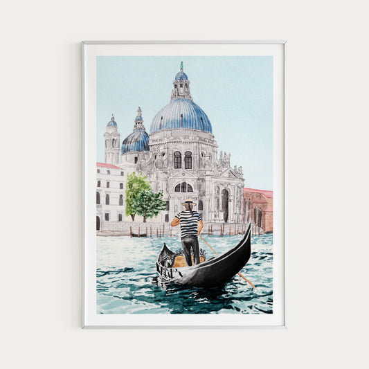 Venice Watercolor Print - Printable Digital Art - NorrskenArt