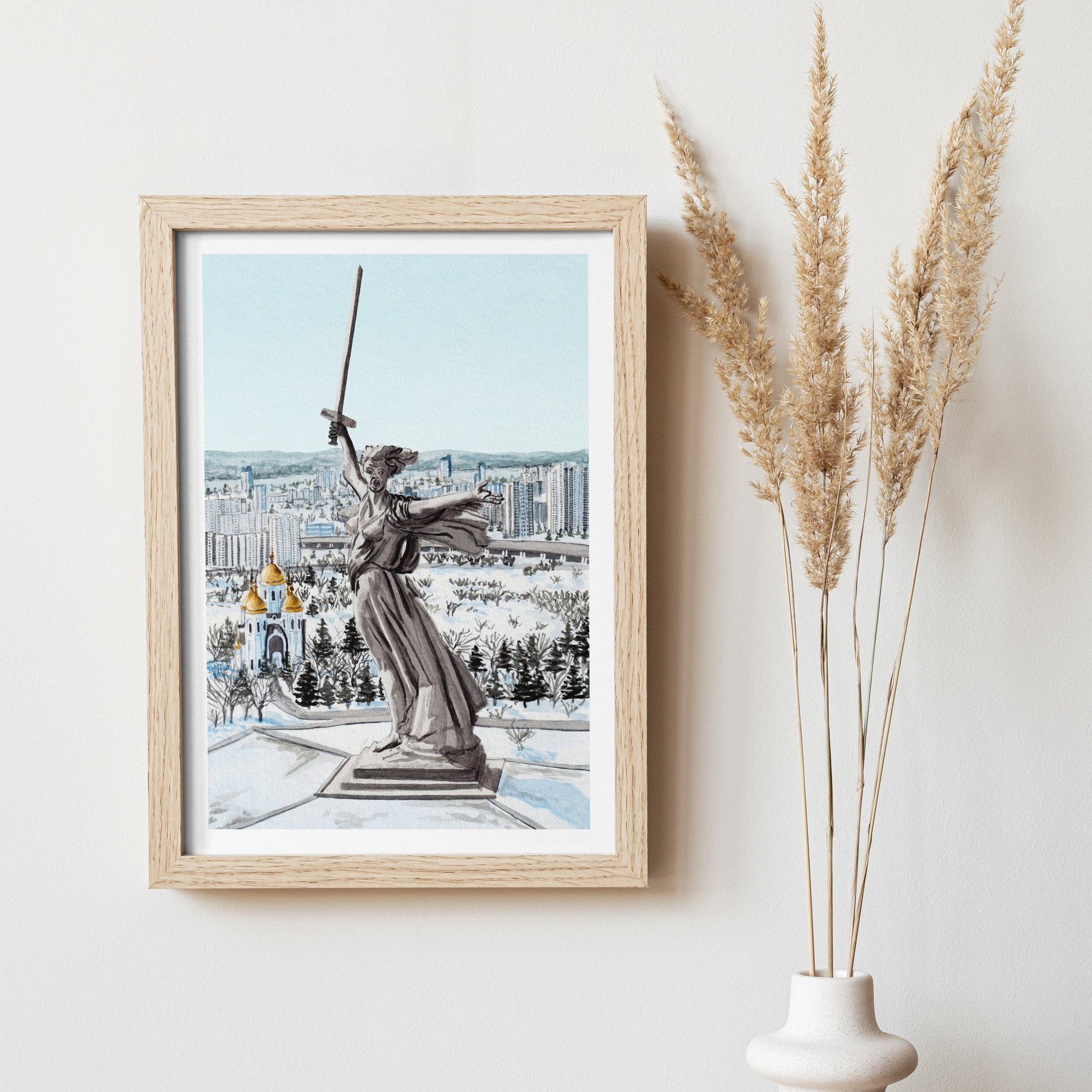 Volgograd watercolor art - NorrskenArt