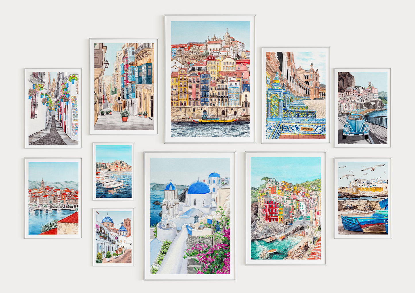 Watercolor Art Prints - Gallery Wall Art - NorrskenArt