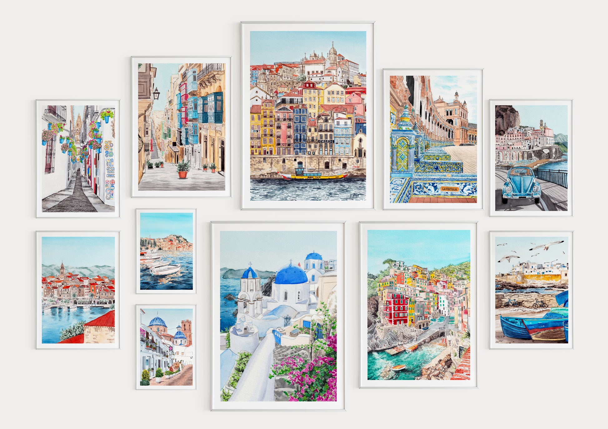 Watercolor Art Prints - Gallery Wall Art - NorrskenArt