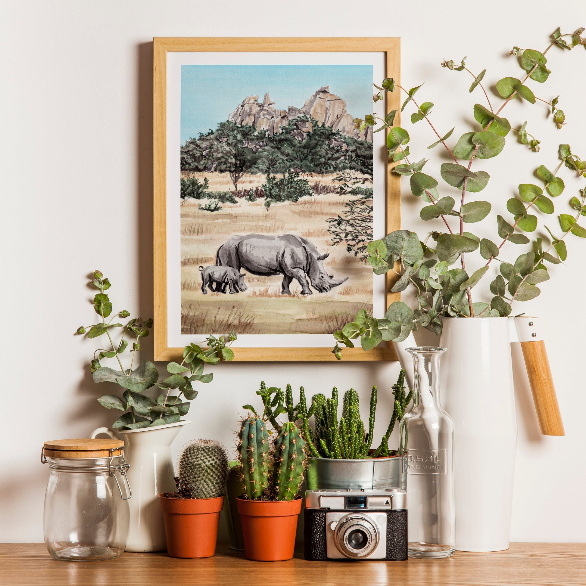 Matobo Park, Zimbabwe – Watercolor Art Print - NorrskenArt